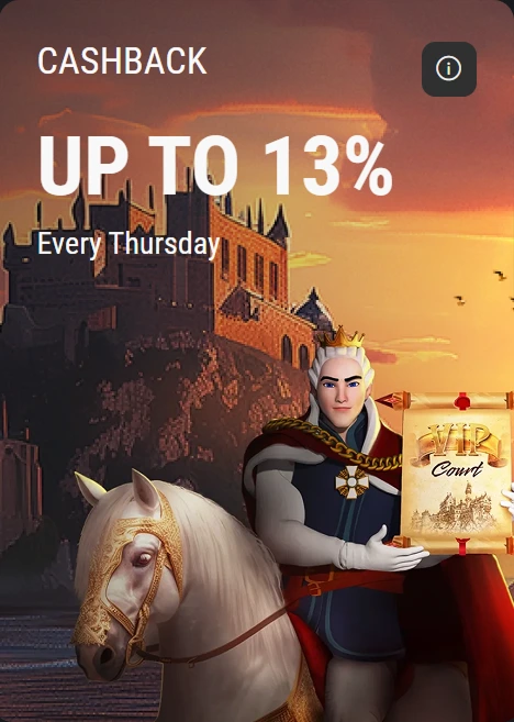 Cashback up to 13% every Thursday card