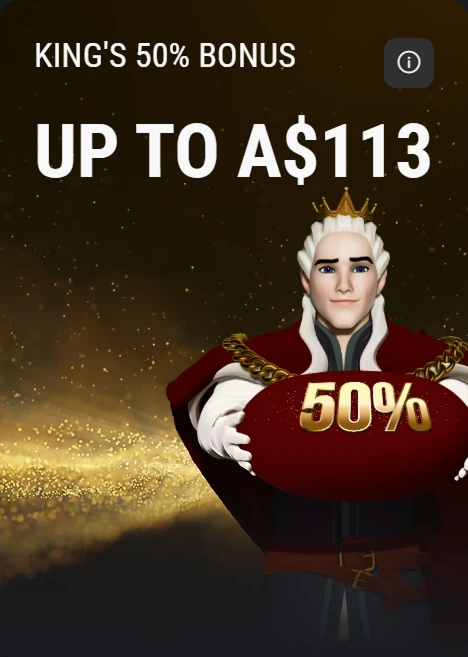 King's bonus up to A$113 offer card