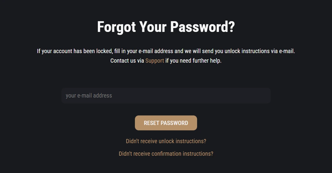 forgot password